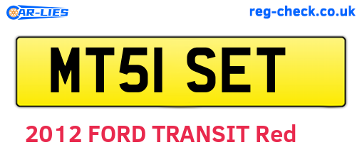 MT51SET are the vehicle registration plates.