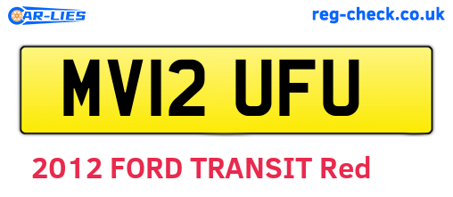 MV12UFU are the vehicle registration plates.