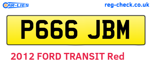 P666JBM are the vehicle registration plates.