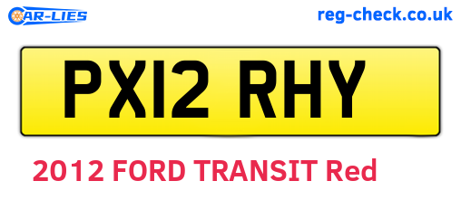 PX12RHY are the vehicle registration plates.
