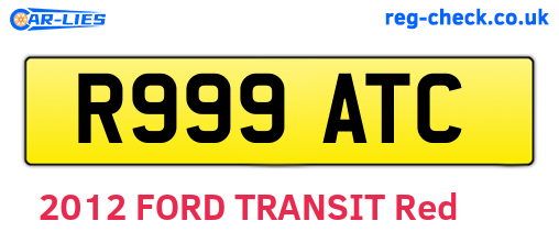 R999ATC are the vehicle registration plates.
