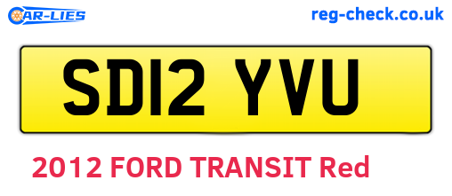 SD12YVU are the vehicle registration plates.
