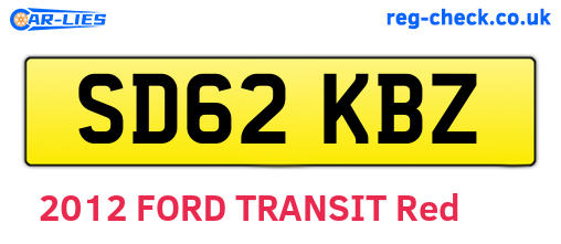SD62KBZ are the vehicle registration plates.