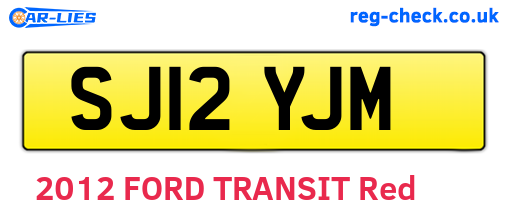 SJ12YJM are the vehicle registration plates.