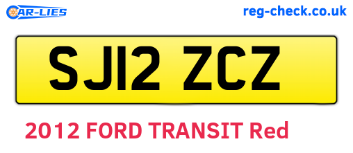 SJ12ZCZ are the vehicle registration plates.