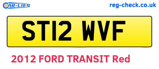 ST12WVF are the vehicle registration plates.