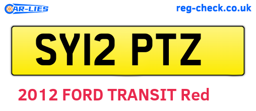SY12PTZ are the vehicle registration plates.