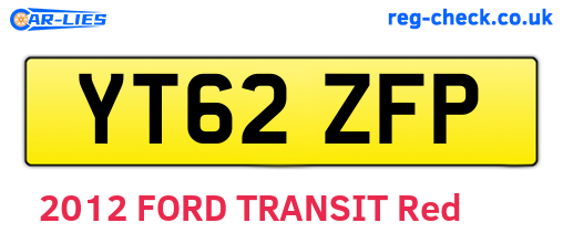 YT62ZFP are the vehicle registration plates.