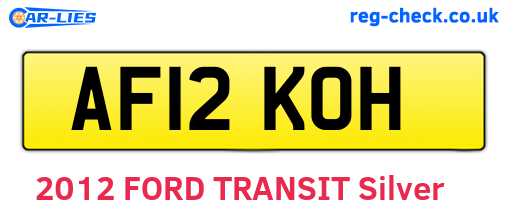 AF12KOH are the vehicle registration plates.