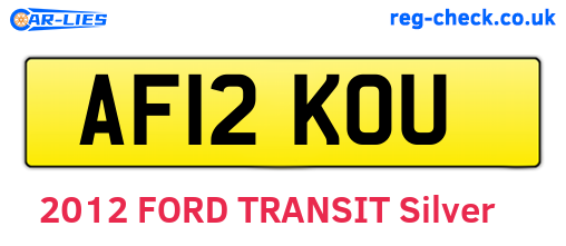 AF12KOU are the vehicle registration plates.