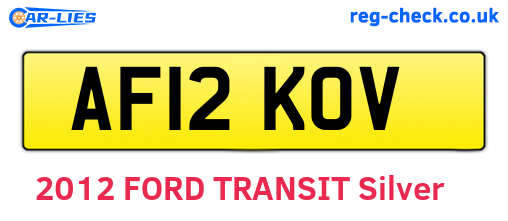 AF12KOV are the vehicle registration plates.