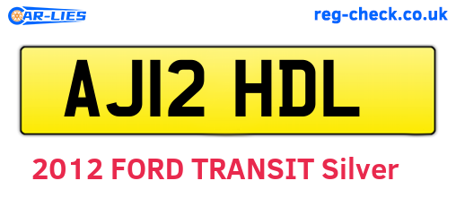 AJ12HDL are the vehicle registration plates.