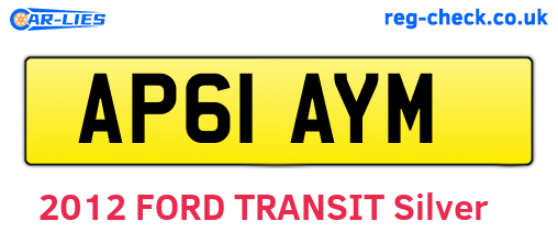 AP61AYM are the vehicle registration plates.