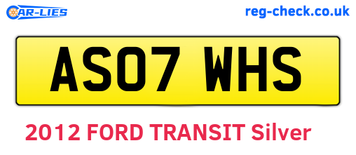 AS07WHS are the vehicle registration plates.