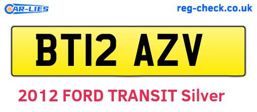 BT12AZV are the vehicle registration plates.