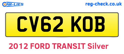CV62KOB are the vehicle registration plates.