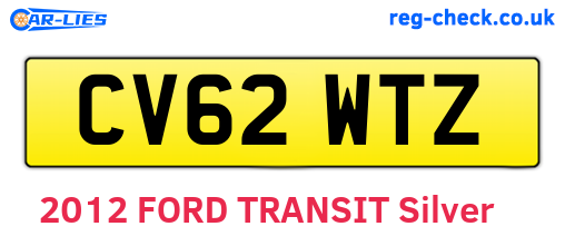 CV62WTZ are the vehicle registration plates.