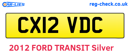 CX12VDC are the vehicle registration plates.