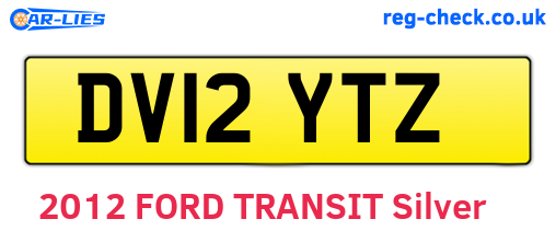 DV12YTZ are the vehicle registration plates.