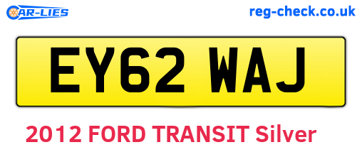 EY62WAJ are the vehicle registration plates.