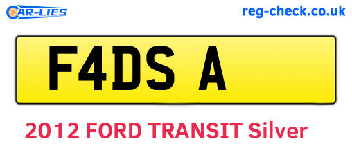F4DSA are the vehicle registration plates.