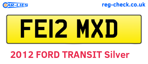 FE12MXD are the vehicle registration plates.