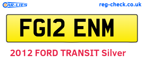 FG12ENM are the vehicle registration plates.