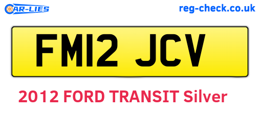 FM12JCV are the vehicle registration plates.
