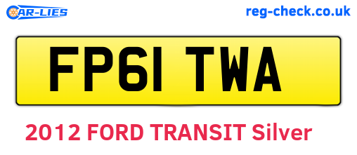 FP61TWA are the vehicle registration plates.