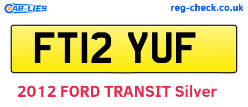 FT12YUF are the vehicle registration plates.