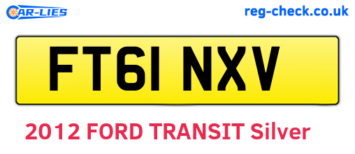 FT61NXV are the vehicle registration plates.