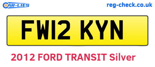 FW12KYN are the vehicle registration plates.