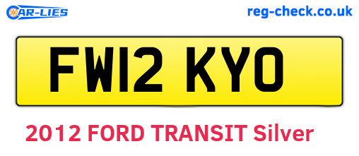 FW12KYO are the vehicle registration plates.