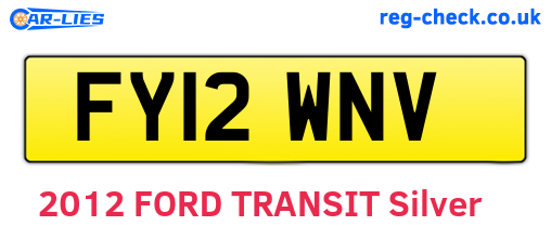 FY12WNV are the vehicle registration plates.