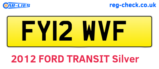 FY12WVF are the vehicle registration plates.