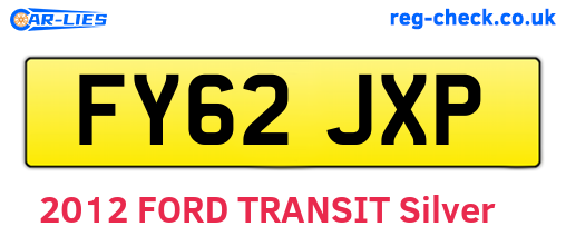 FY62JXP are the vehicle registration plates.