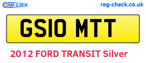 GS10MTT are the vehicle registration plates.
