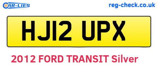 HJ12UPX are the vehicle registration plates.