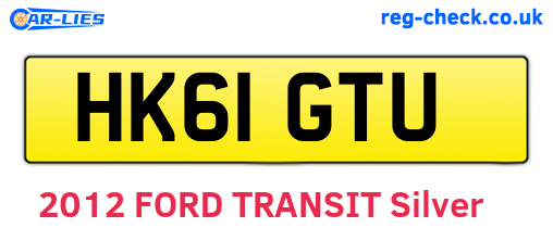 HK61GTU are the vehicle registration plates.
