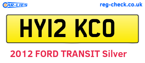 HY12KCO are the vehicle registration plates.