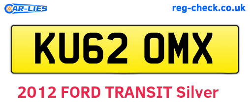 KU62OMX are the vehicle registration plates.