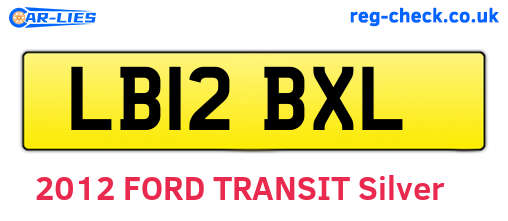 LB12BXL are the vehicle registration plates.