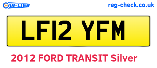 LF12YFM are the vehicle registration plates.