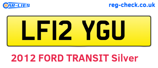 LF12YGU are the vehicle registration plates.