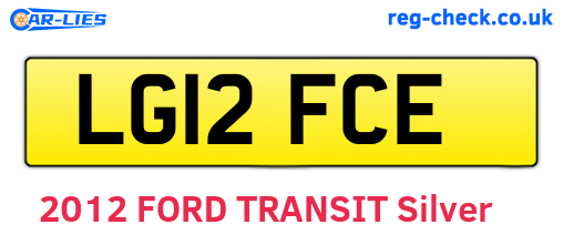 LG12FCE are the vehicle registration plates.