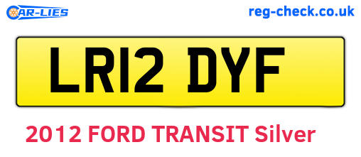 LR12DYF are the vehicle registration plates.