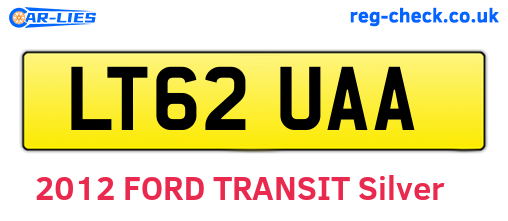 LT62UAA are the vehicle registration plates.