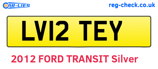 LV12TEY are the vehicle registration plates.