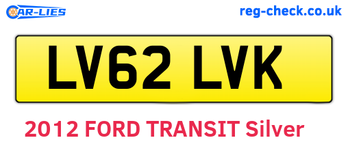 LV62LVK are the vehicle registration plates.