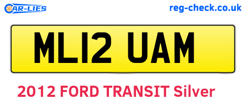ML12UAM are the vehicle registration plates.